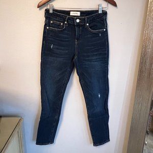 Zara Medium Wash Ankle Skinny Jeans